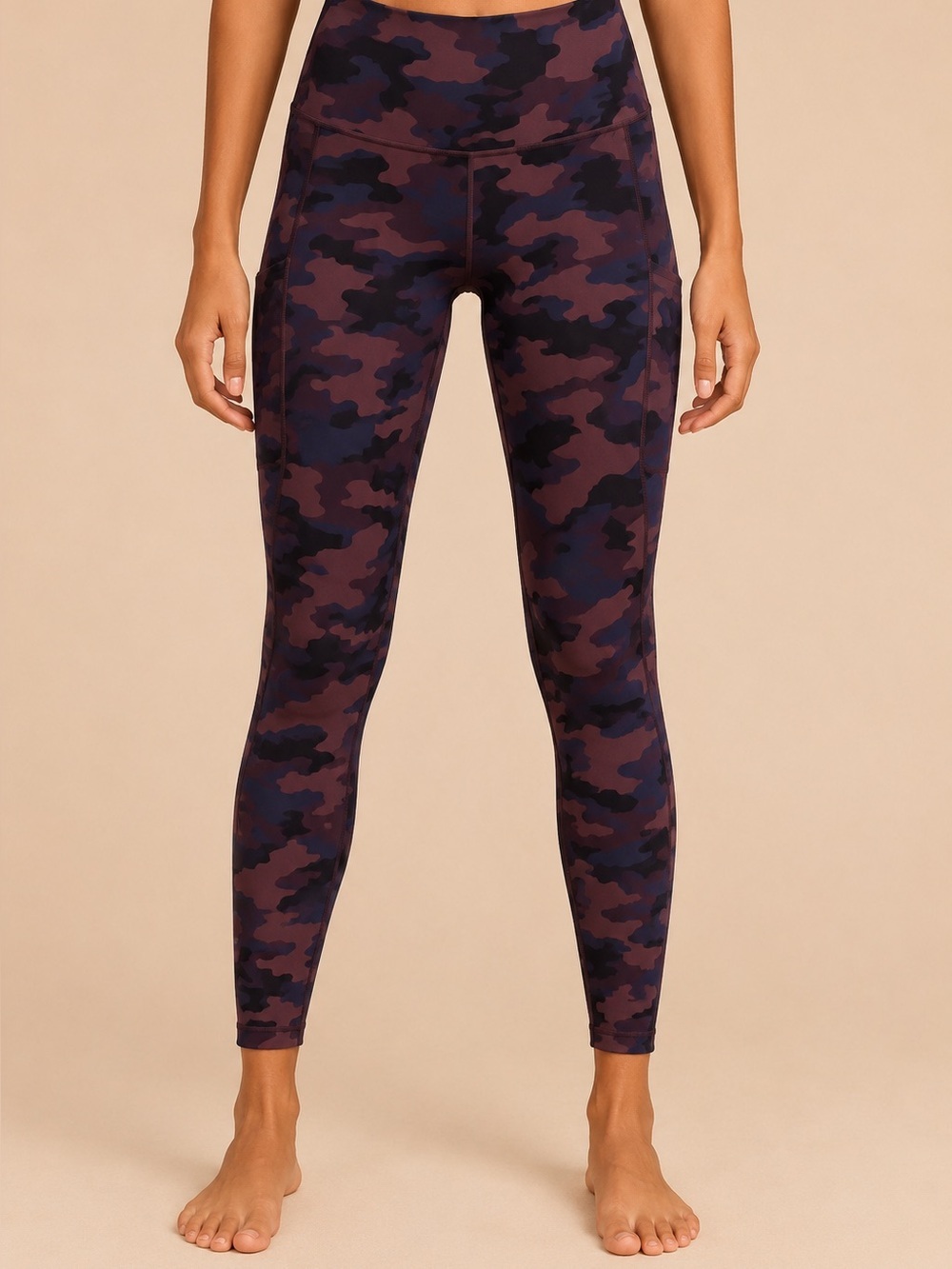 Lululemon High Rise Camo Leggings Size 2 Pocket Athletic Yoga Pants
